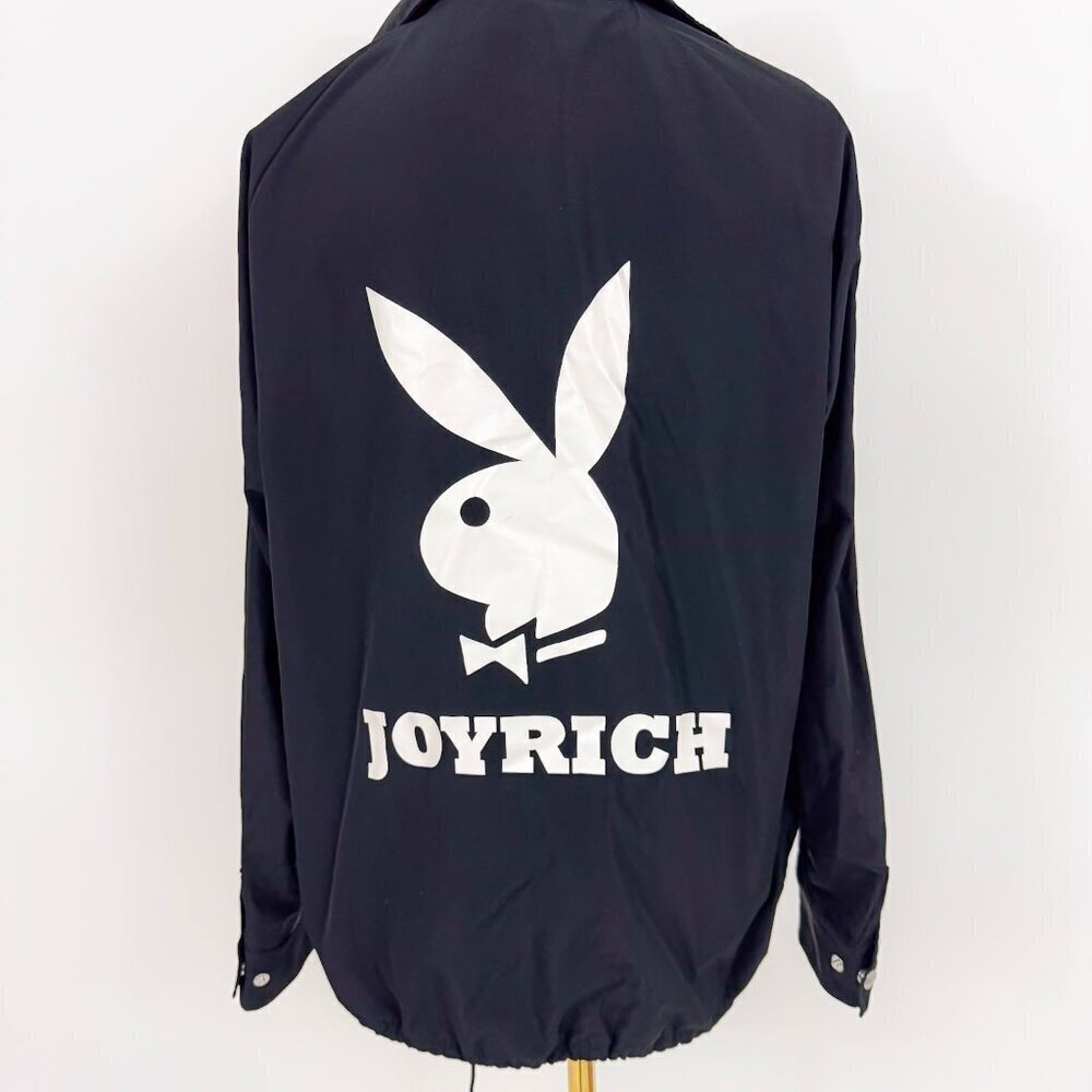 JOYRICH PLAY BOY COACH JACKET  - BLACK SIZE MEDIUM